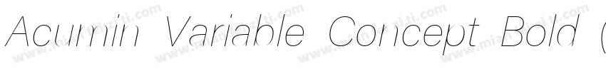 Acumin Variable Concept Bold (OTF)字体转换